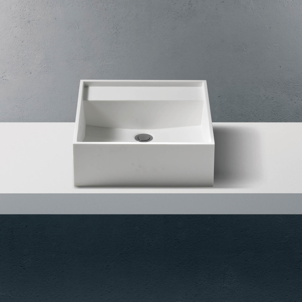 QUADRO - Lavabo Bagno da appoggio minimal - Ecoover® Design Solidsurfaces