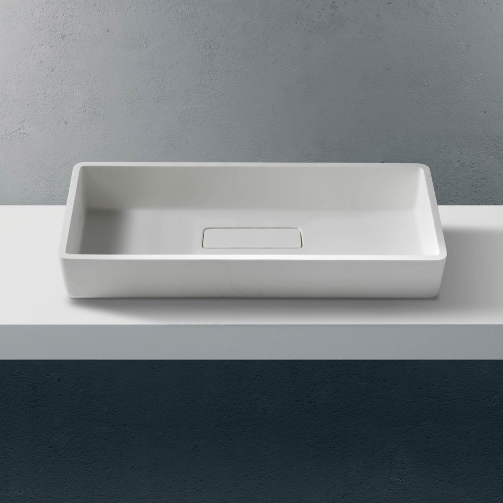 TETRA L - Lavabo Bagno da appoggio minimal - Ecoover® Design Solidsurfaces