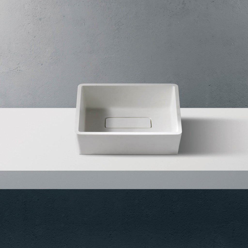 TETRA S - Lavabo Bagno da appoggio minimal - Ecoover® Design Solidsurfaces